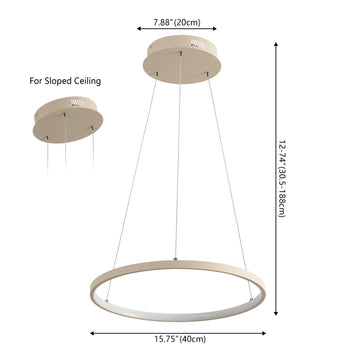 Brice Modern Contemporary Iron Integrated LED Pendant